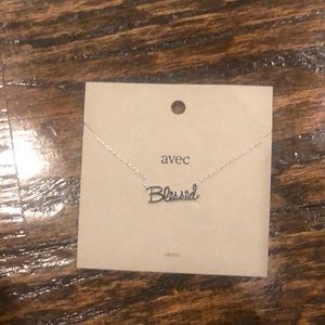 Silver “blessed” necklace